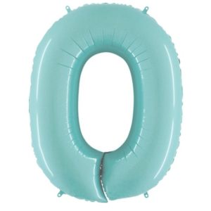 PASTEL BLUE NUMBERS 0-9 BALLOONS (INCH)
