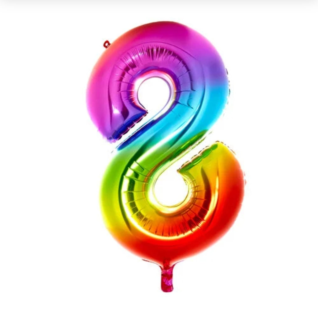 RAINBOW NUMBERS 0-9 BALLOONS (34 INCH ) - Image 9
