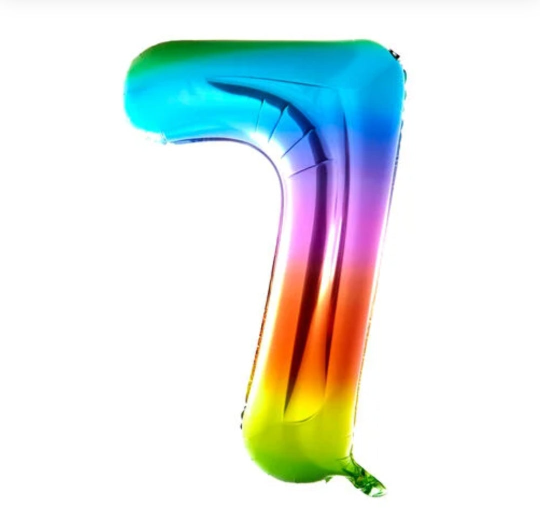 RAINBOW NUMBERS 0-9 BALLOONS (34 INCH ) - Image 8