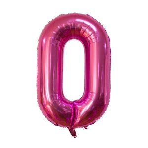 MAGENTA NUMBERS 0-9 BALLOONS (34 INCH )