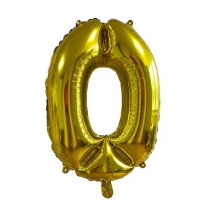 GOLD NUMBERS 0-9 BALLOONS (34 INCH )
