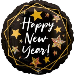 18 INCH NEW YEAR GOLD SPARKLE FOIL BALLOON (1)