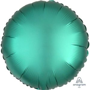 JADE GREEN SATIN ROUND FOIL BALLOON 18"