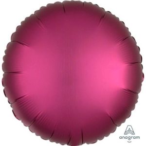 POMEGRANATE SATIN ROUND FOIL BALLOON 18"