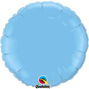 LIGHT BLUE ROUND FOIL BALLOON 18"