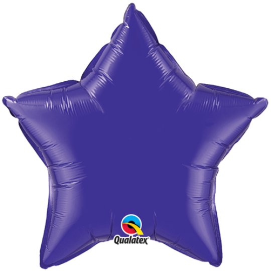 QUARTZ PURPLE STAR FOIL BALLOON 20"