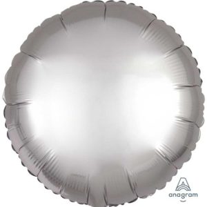 PLATINUM SATIN ROUND FOIL BALLOON 18"