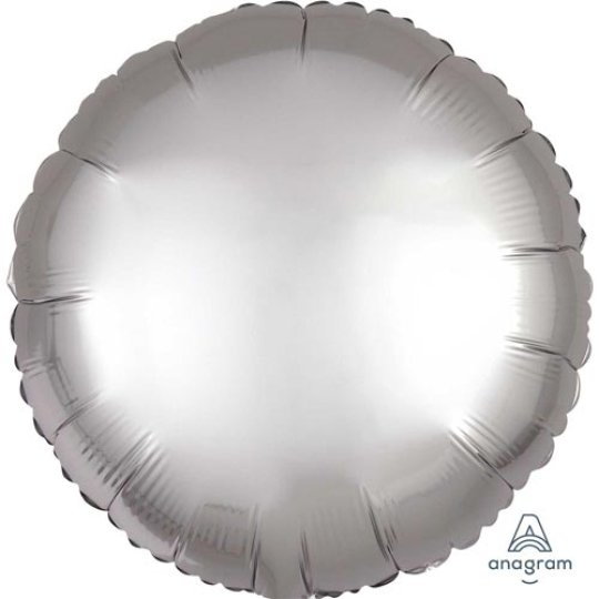 PLATINUM SATIN ROUND FOIL BALLOON 18"