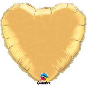 METALLIC GOLD HEART FOIL BALLOON 18"