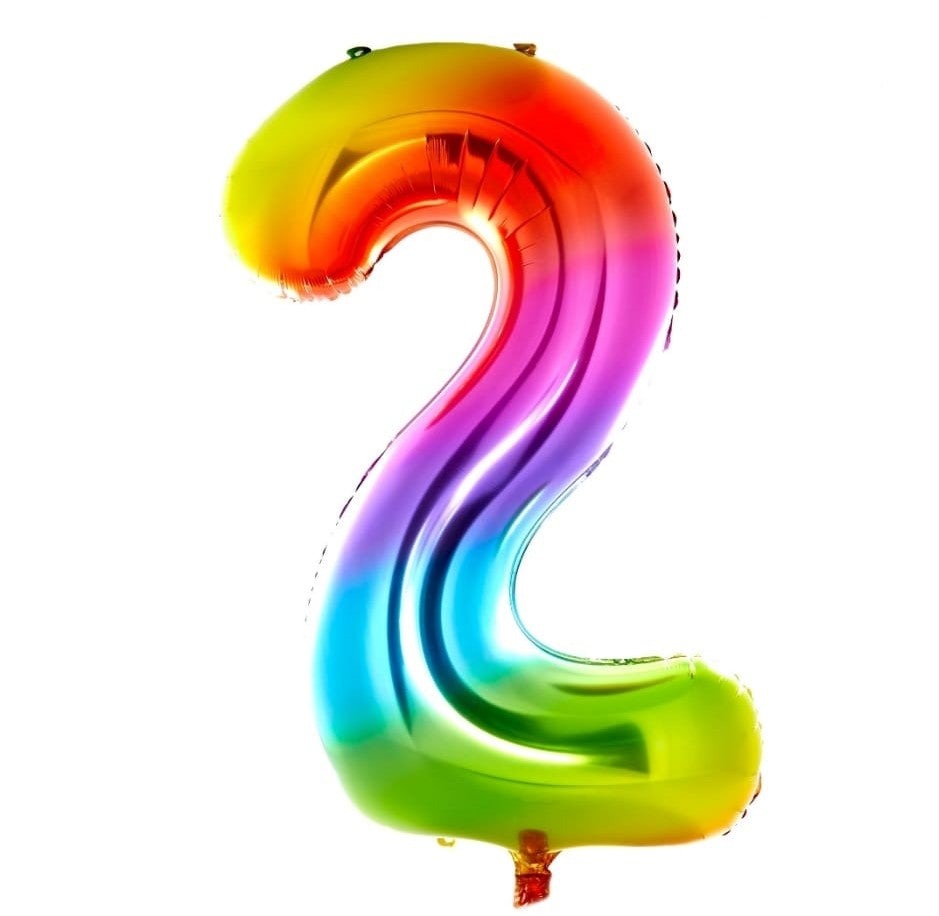 RAINBOW NUMBERS 0-9 BALLOONS (34 INCH ) - Image 3