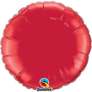 RED ROUND FOIL BALLOON 18"