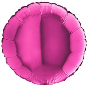 FUCHSIA ROUND FOIL BALLOON 18"