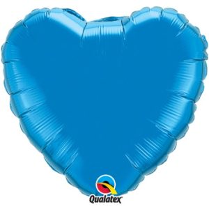 SAPPHIRE BLUE HEART FOIL BALLOON 18"