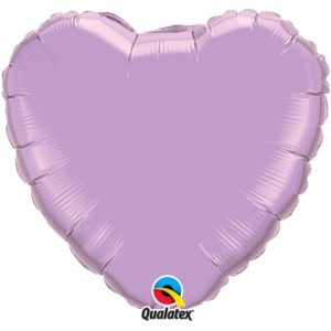 PEARL LAVENDER HEART FOIL BALLOON 18"