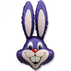 35 INCH PURPLE RABBIT HEAD FOIL BALLOON (1)