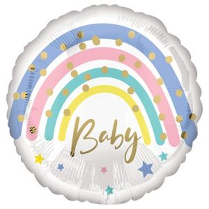 18 INCH PASTEL RAINBOW BABY FOIL BALLOON (1)