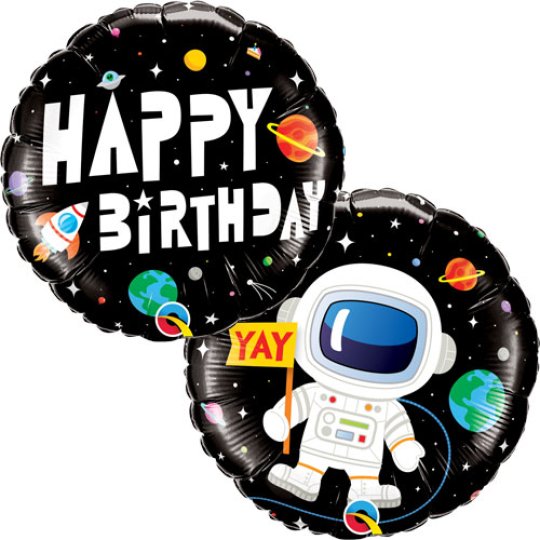 18 INCH BIRTHDAY ASTRONAUT FOIL BALLOON (1)