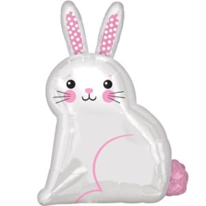 22 INCH WHITE BUNNY JUNIOR SHAPE FOIL BALLOON (1)