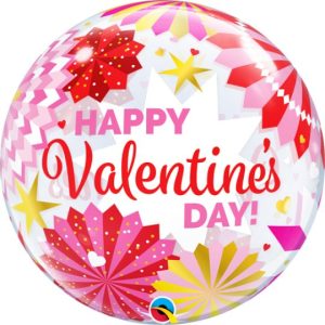 22 INCH VALENTINE'S DAY PAPER FANS BUBBLE BALLOON (1)